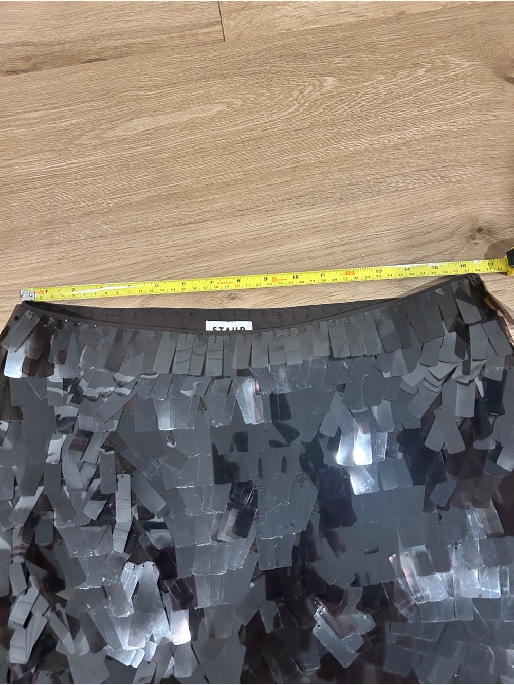 Staud large sequin Brian mini skirt size 10 - Picture 9 of 16